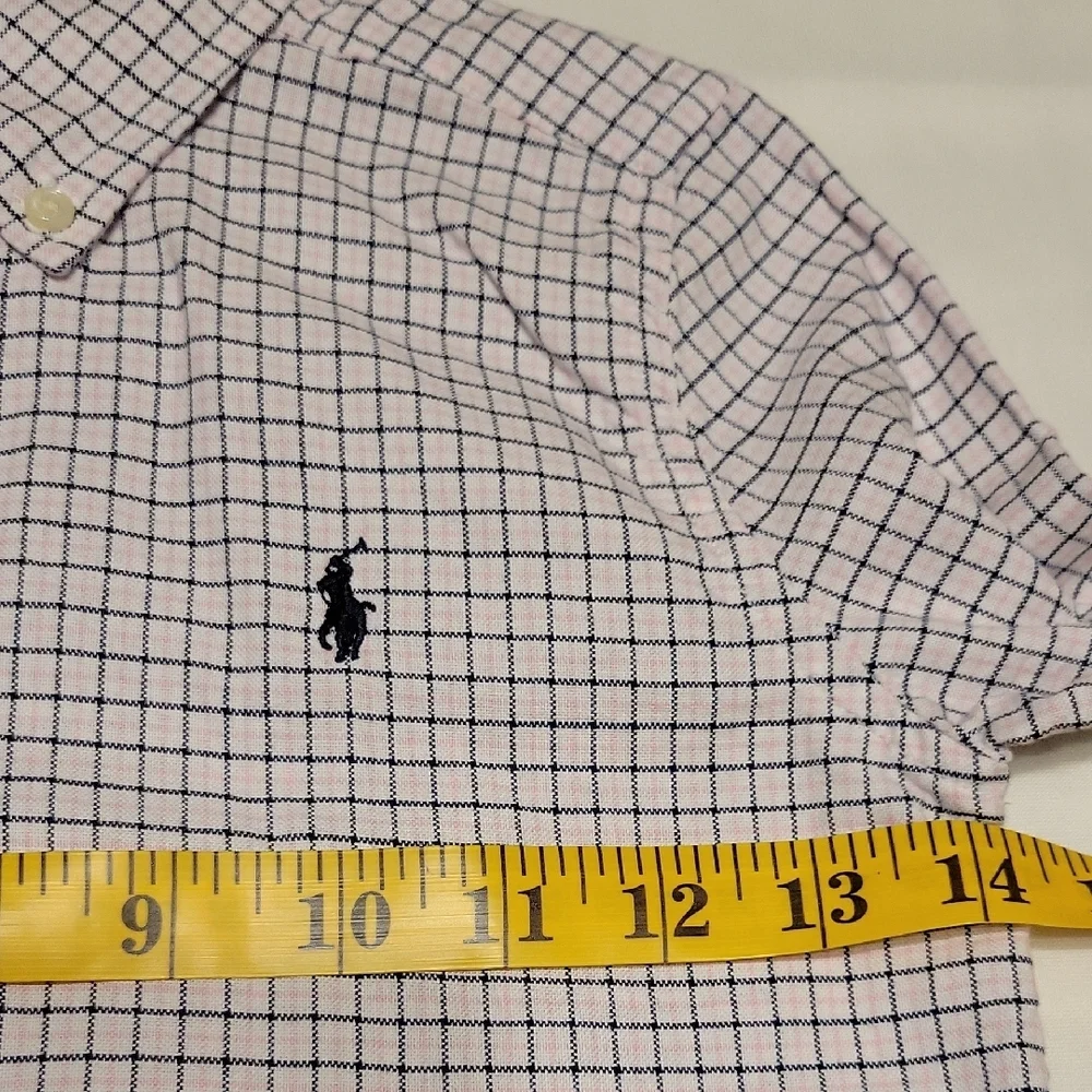 Ralph Lauren White and Blue Plaid Shirt